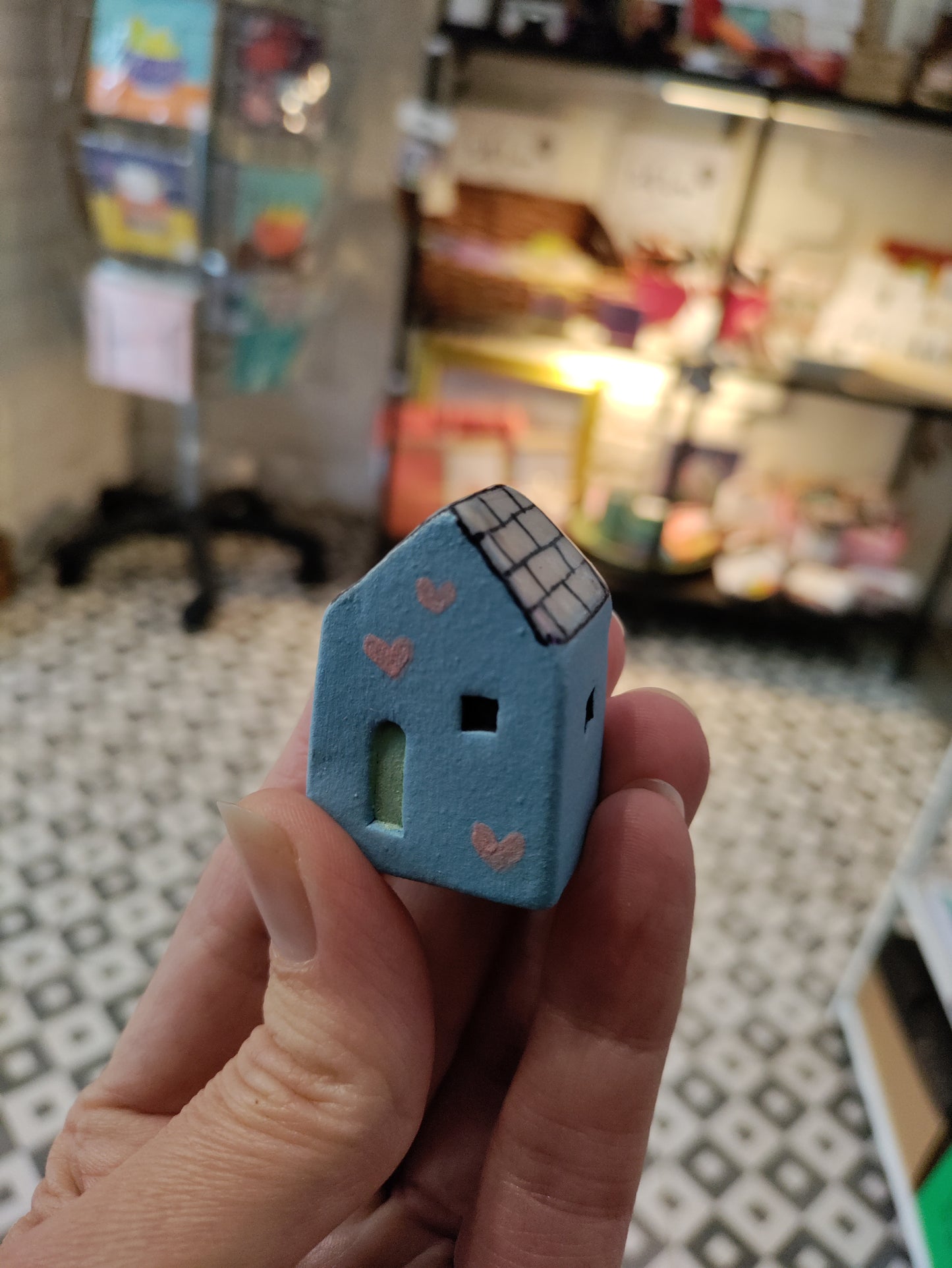 Tiny ceramic houses - pastel collection