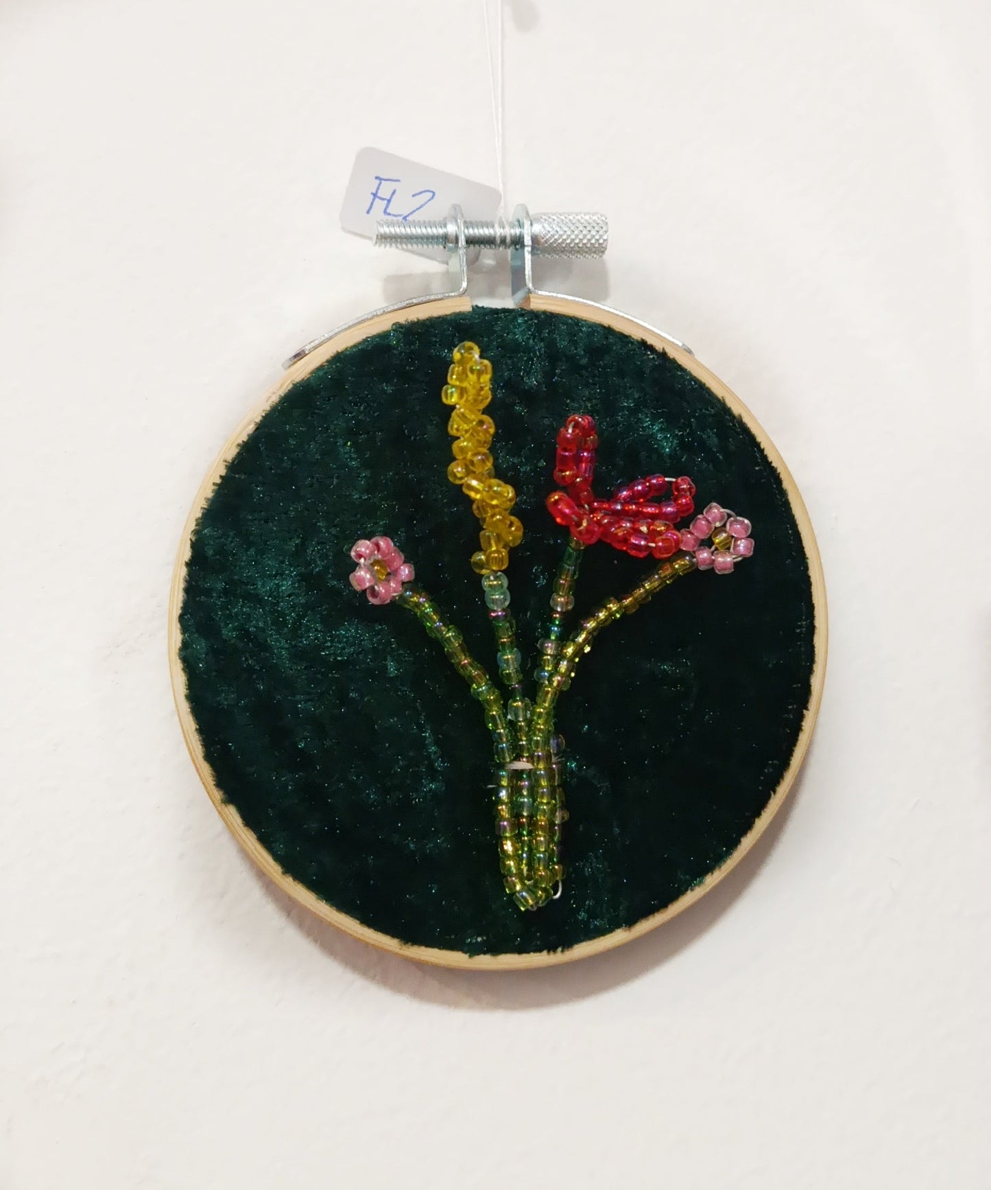 Beaded Flower hoops