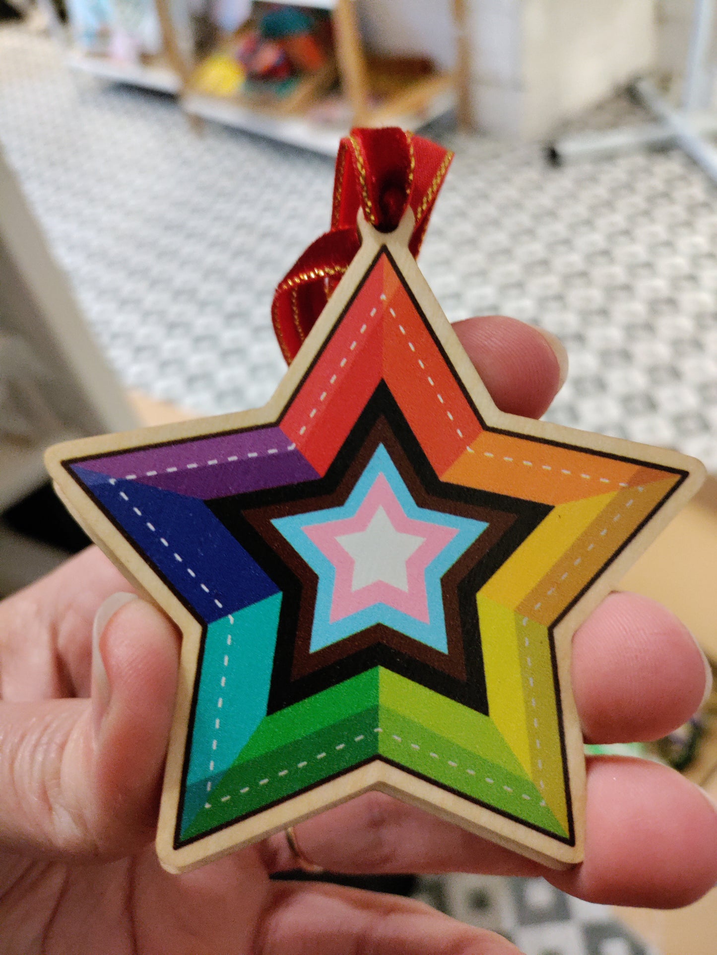 LGBTQ Christmas decorations wooden