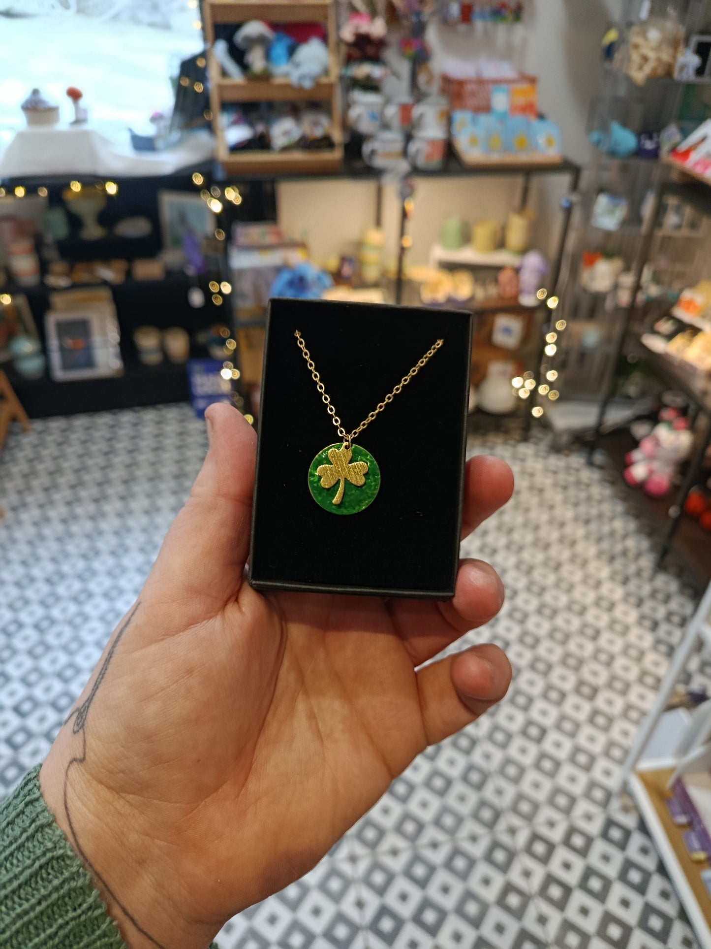 Shamrock Necklaces and Earrings