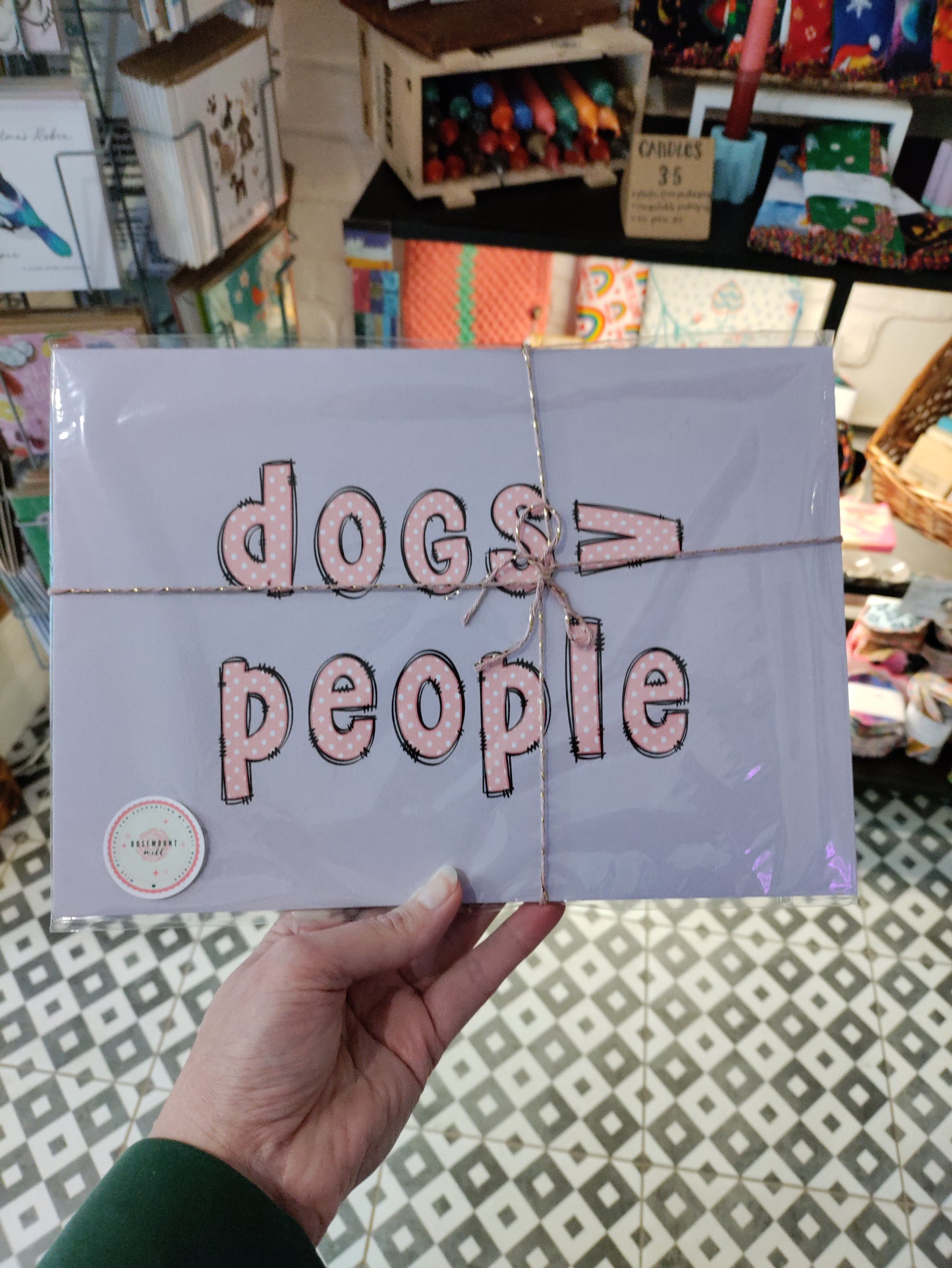 Dogs > people A4 print