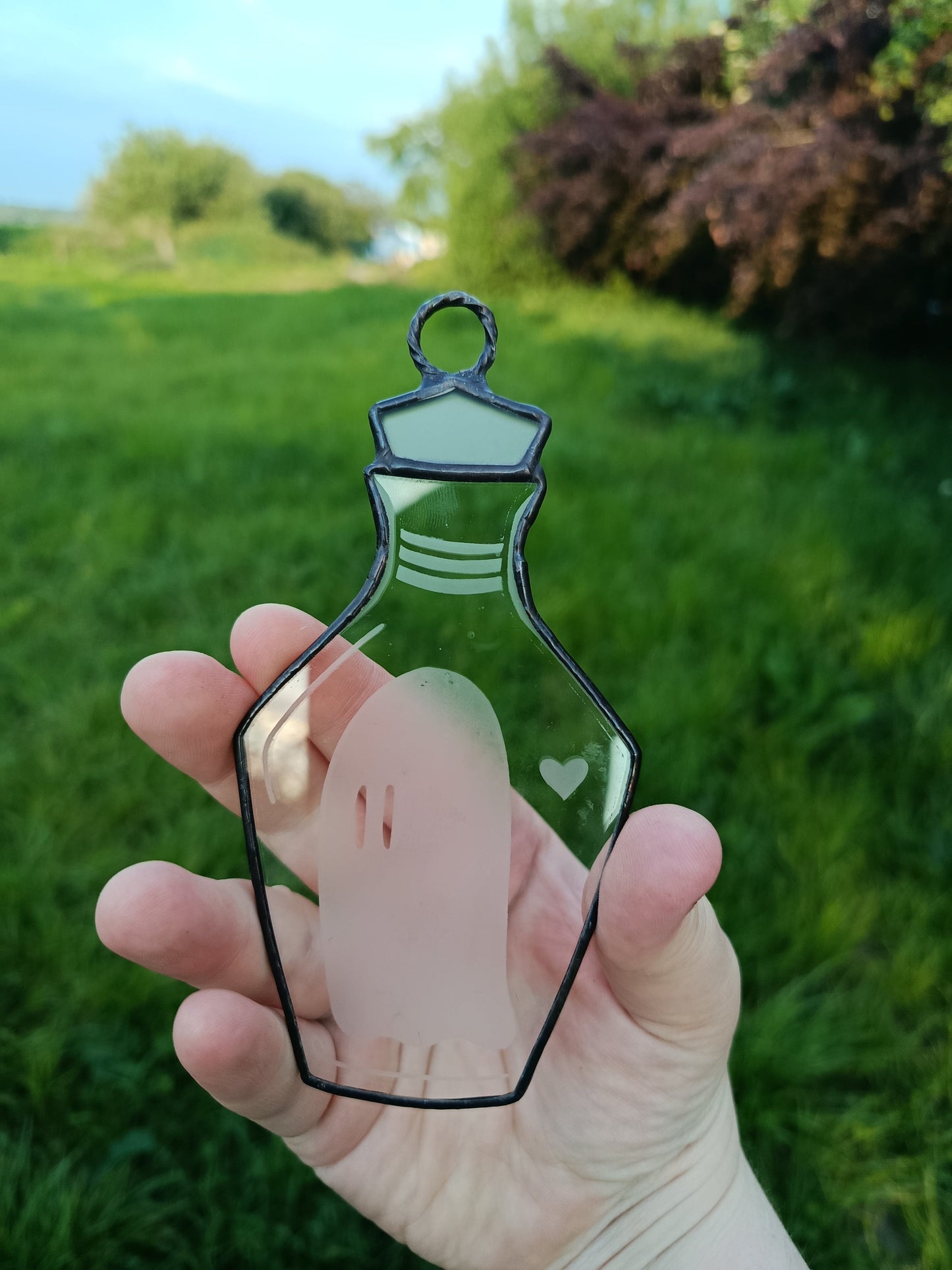 Stained Glass Ghost Potion bottle