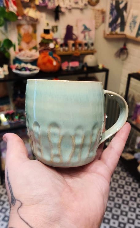 Mint Green Handmade Mug