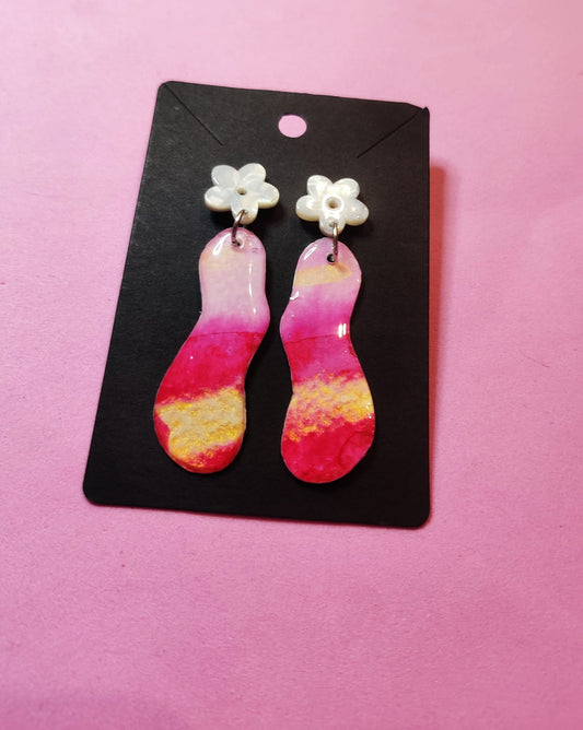 Pink Statement earrings FL5