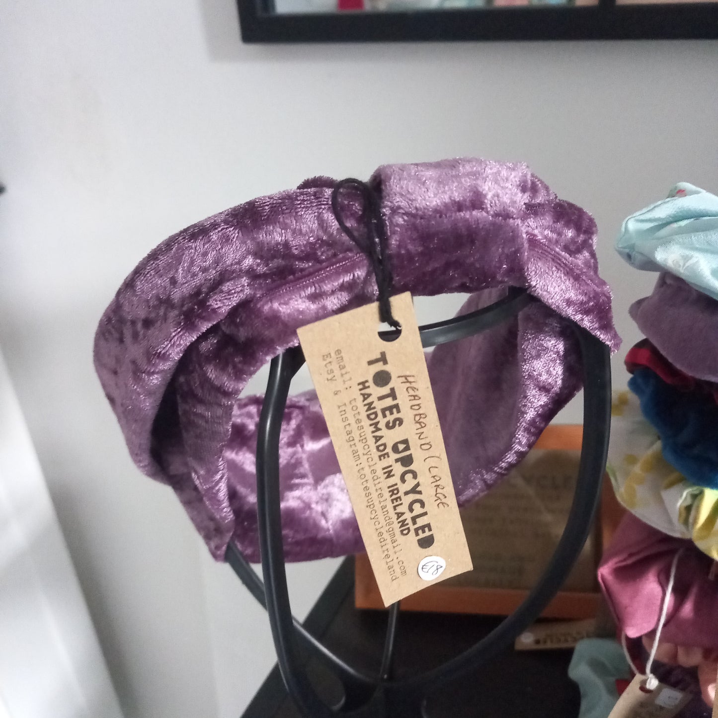 Totes Upcycled - purple velvet headband