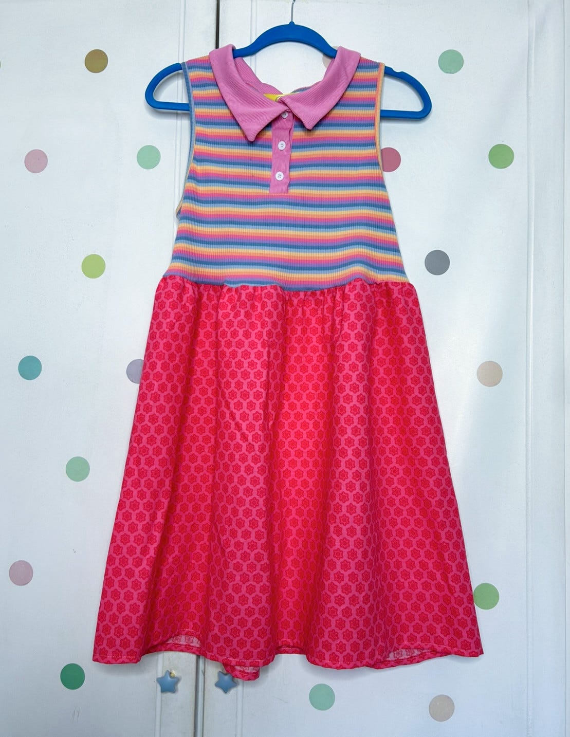 Funky pink and striped dress