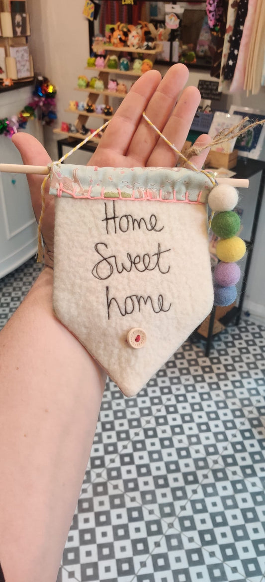 Home Sweet Home Handmade Felt Banner