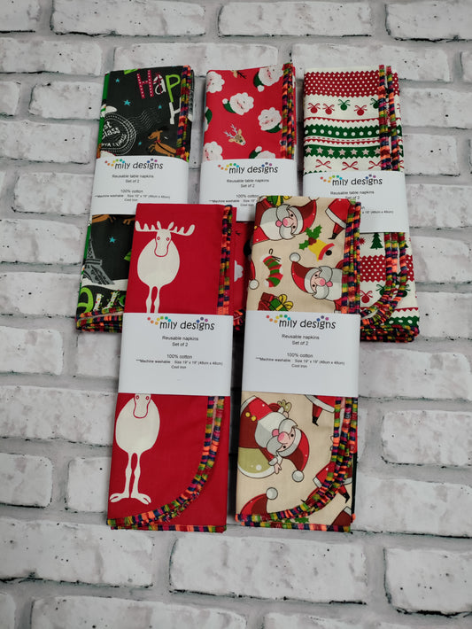 Reusable Christmas napkins