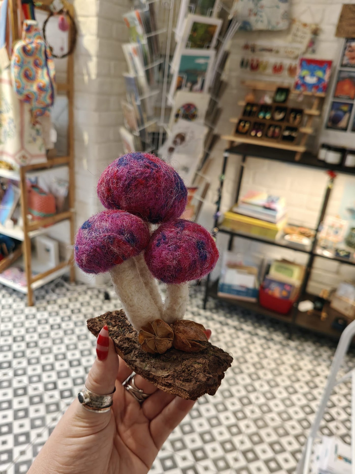 Felt mushrooms