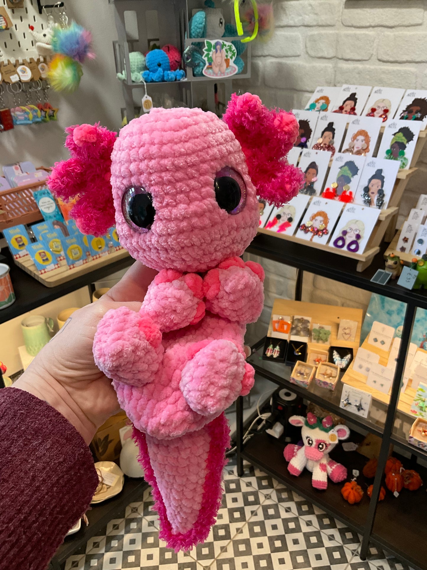 Large Crochet Axolotl