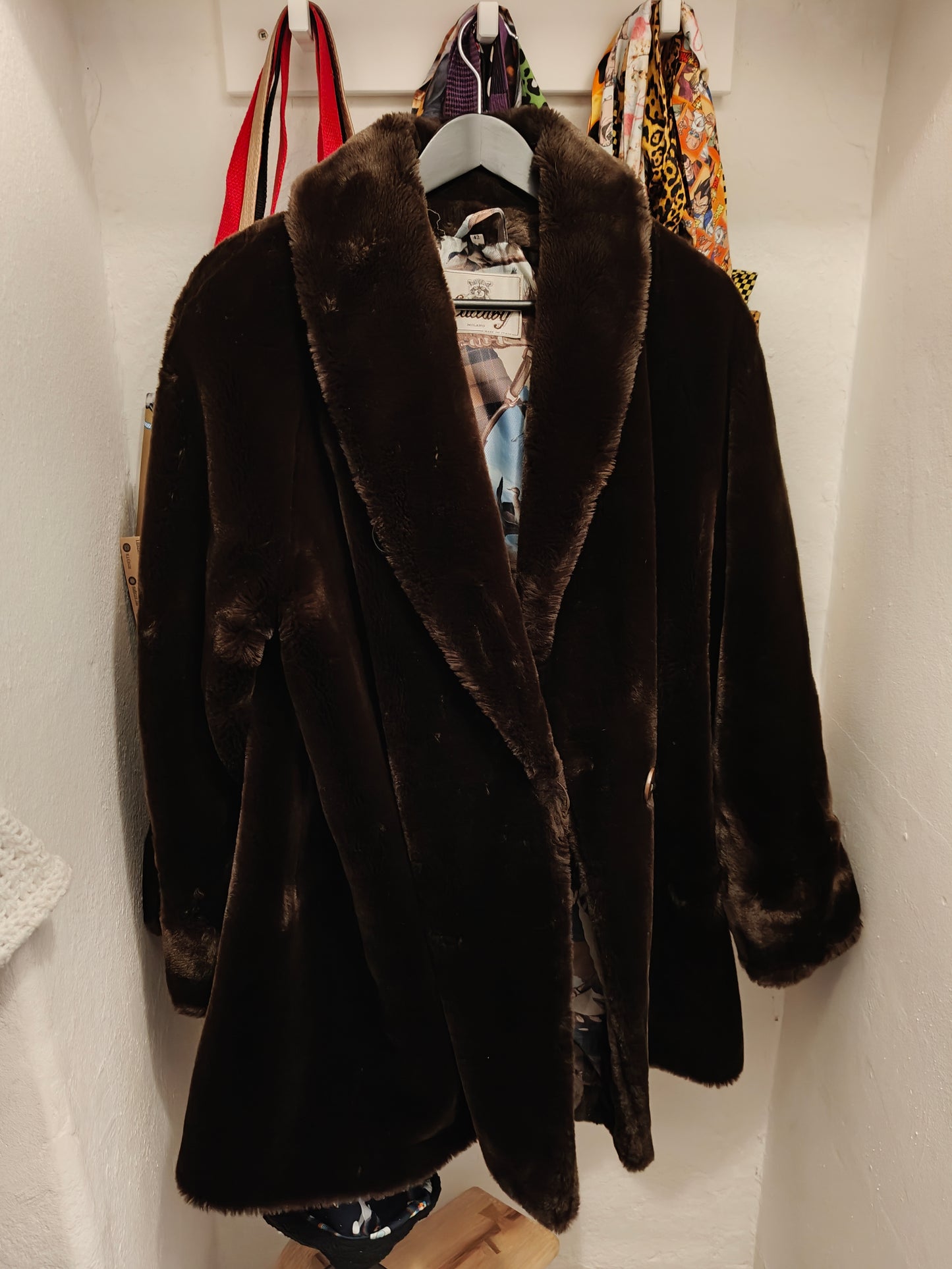 Brown Faux Fur with Duck lining