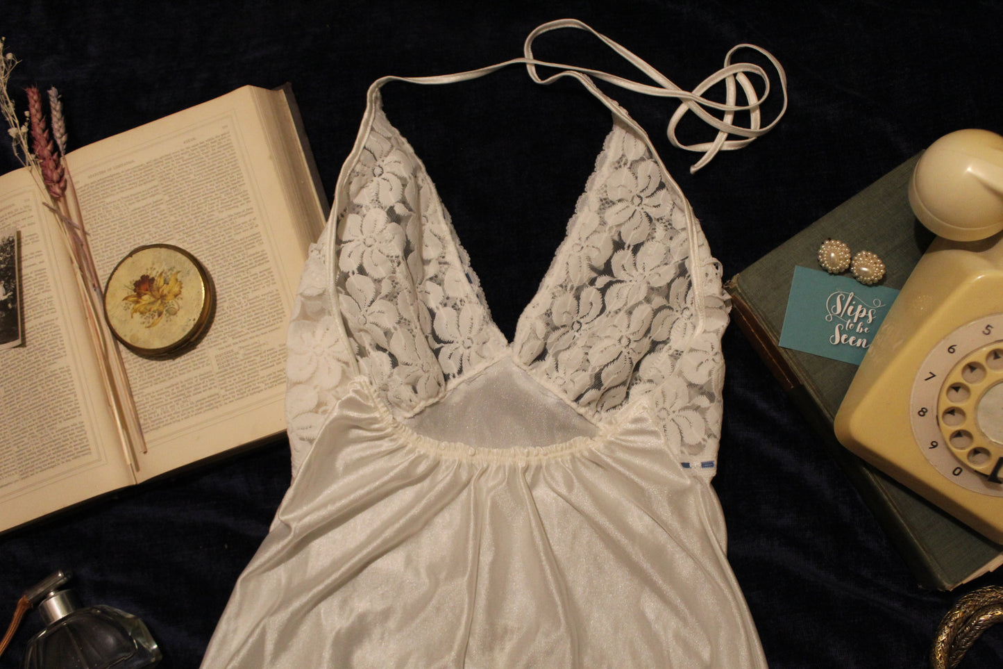 Elegant full length ivory nightgown