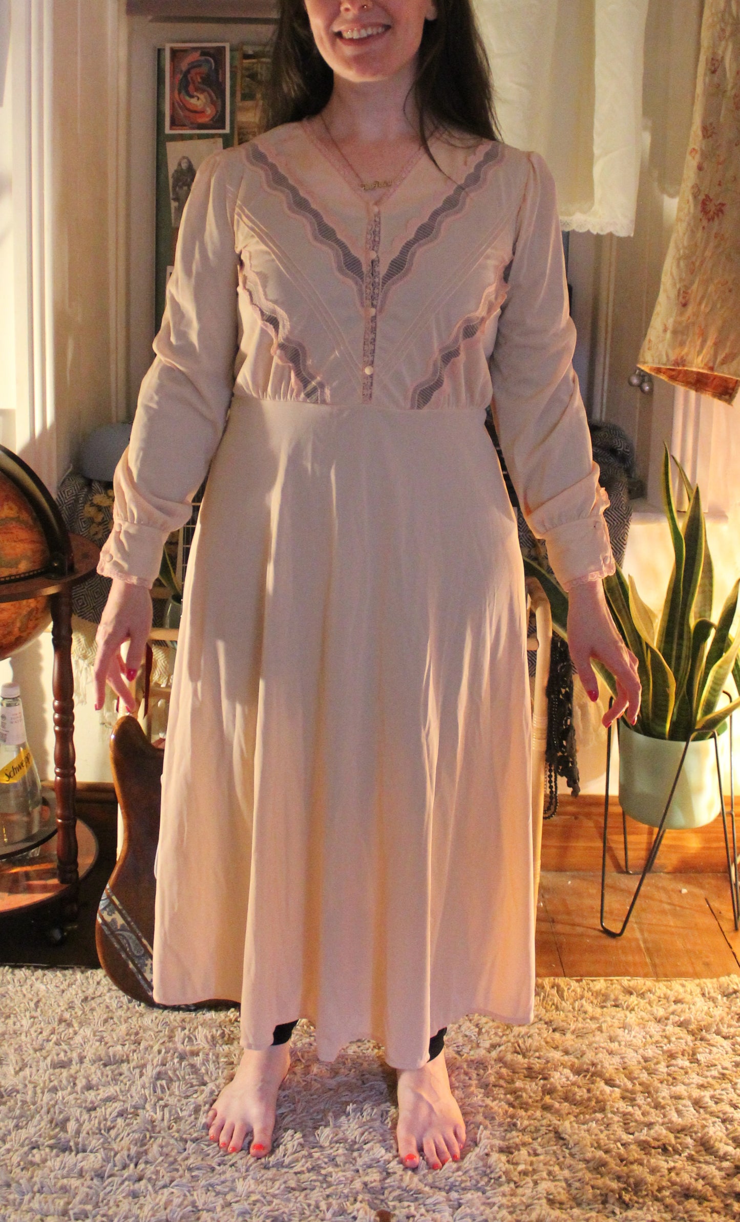 Dusty peach princess nightgown