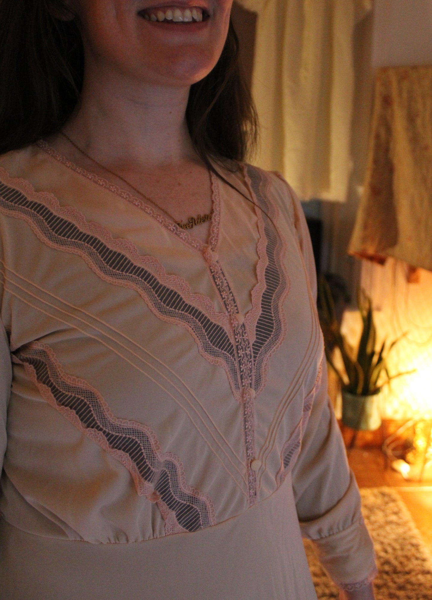 Dusty peach princess nightgown