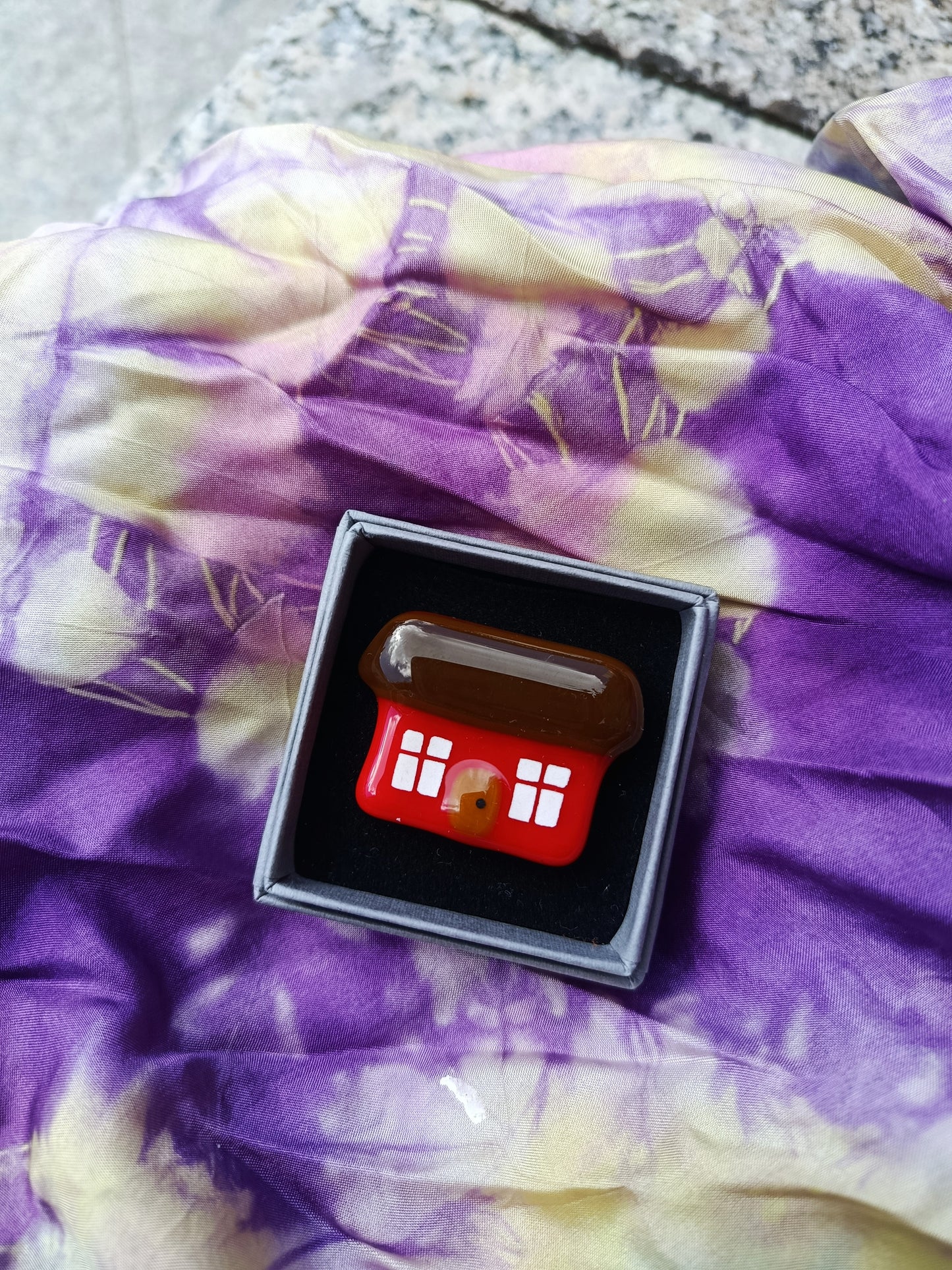 Fused Glass House Pins