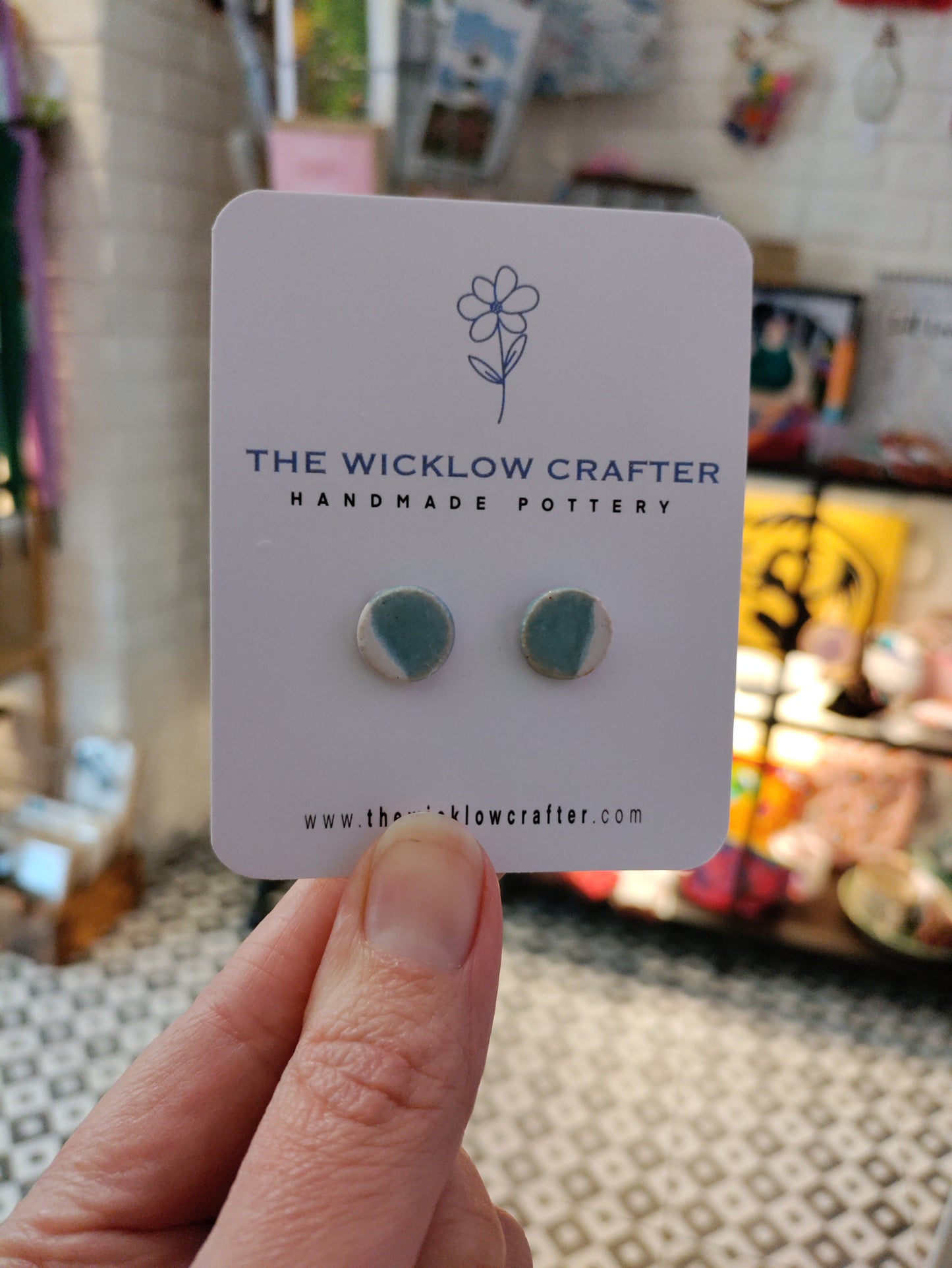 Ceramic stud earrings