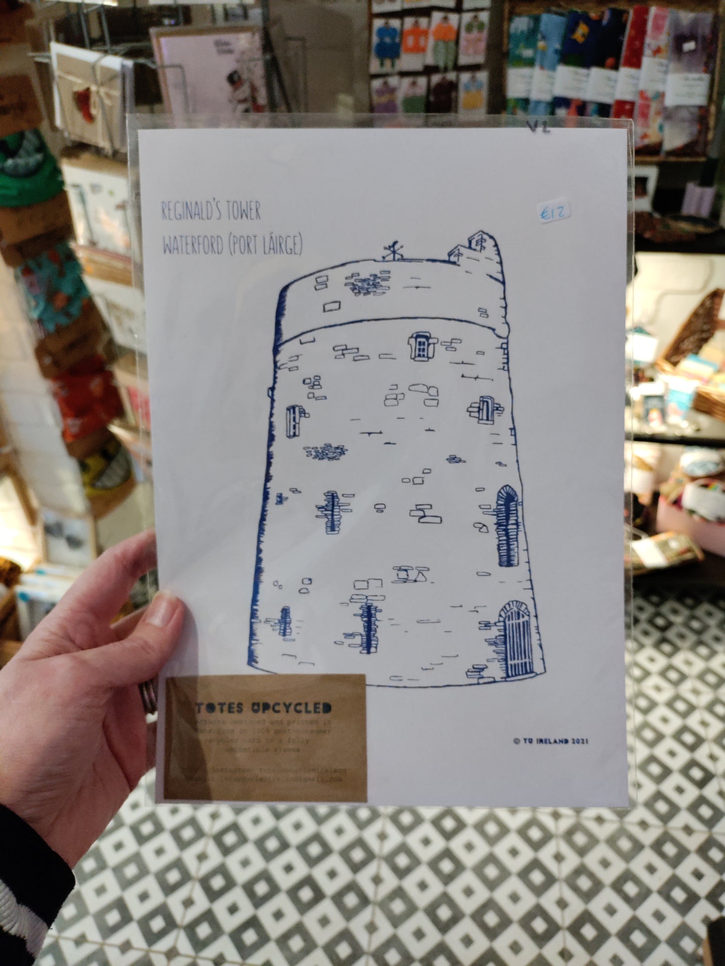 Totes upcycled Reginald's Tower print