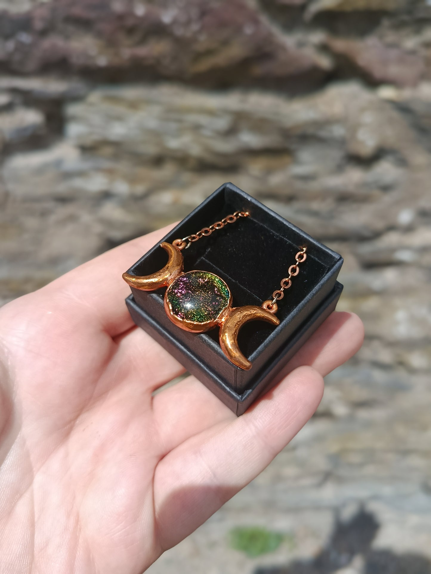 Electroformed Moon Phases Necklace CH7