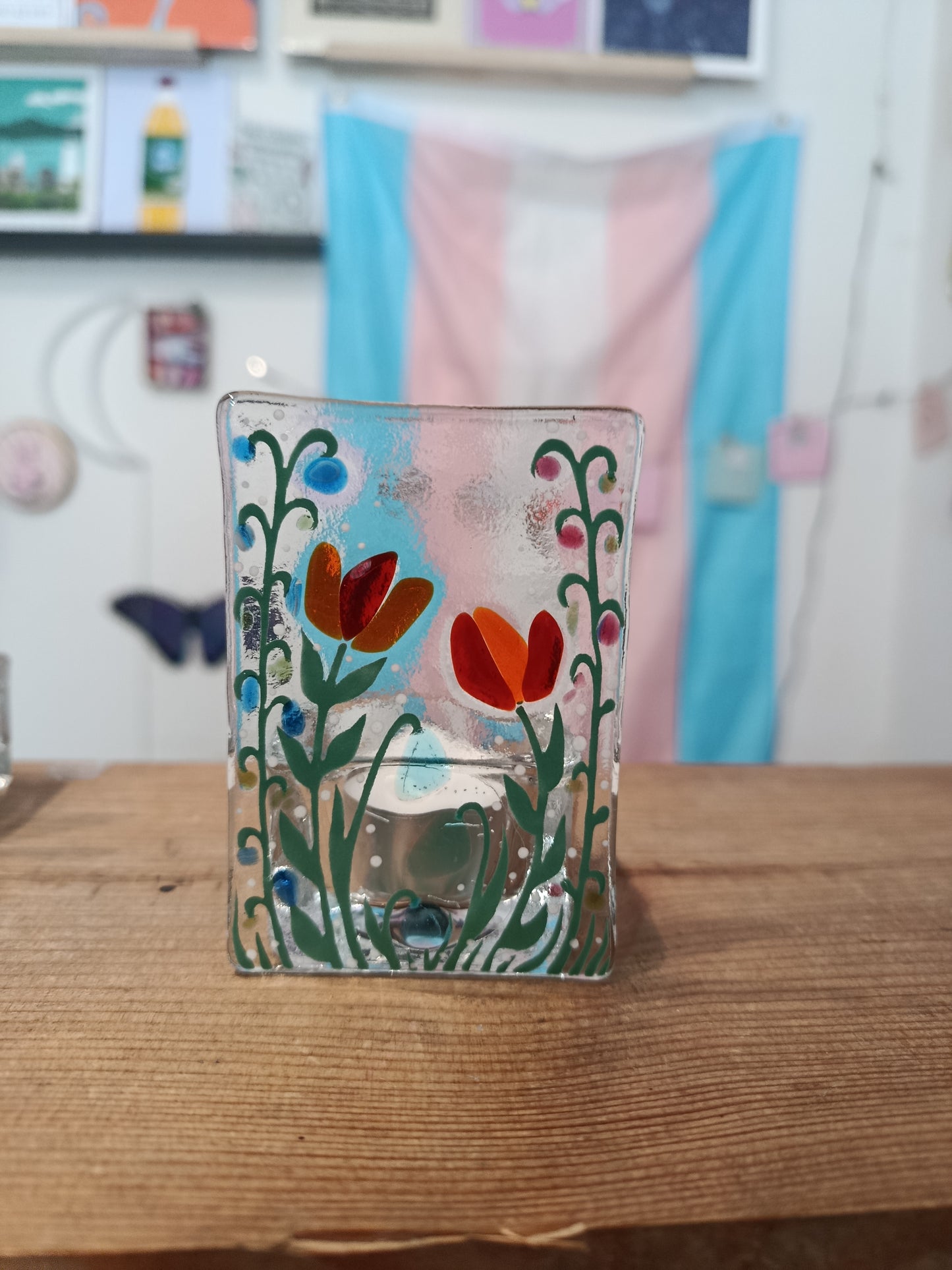 Fused Glass Tealight Holders