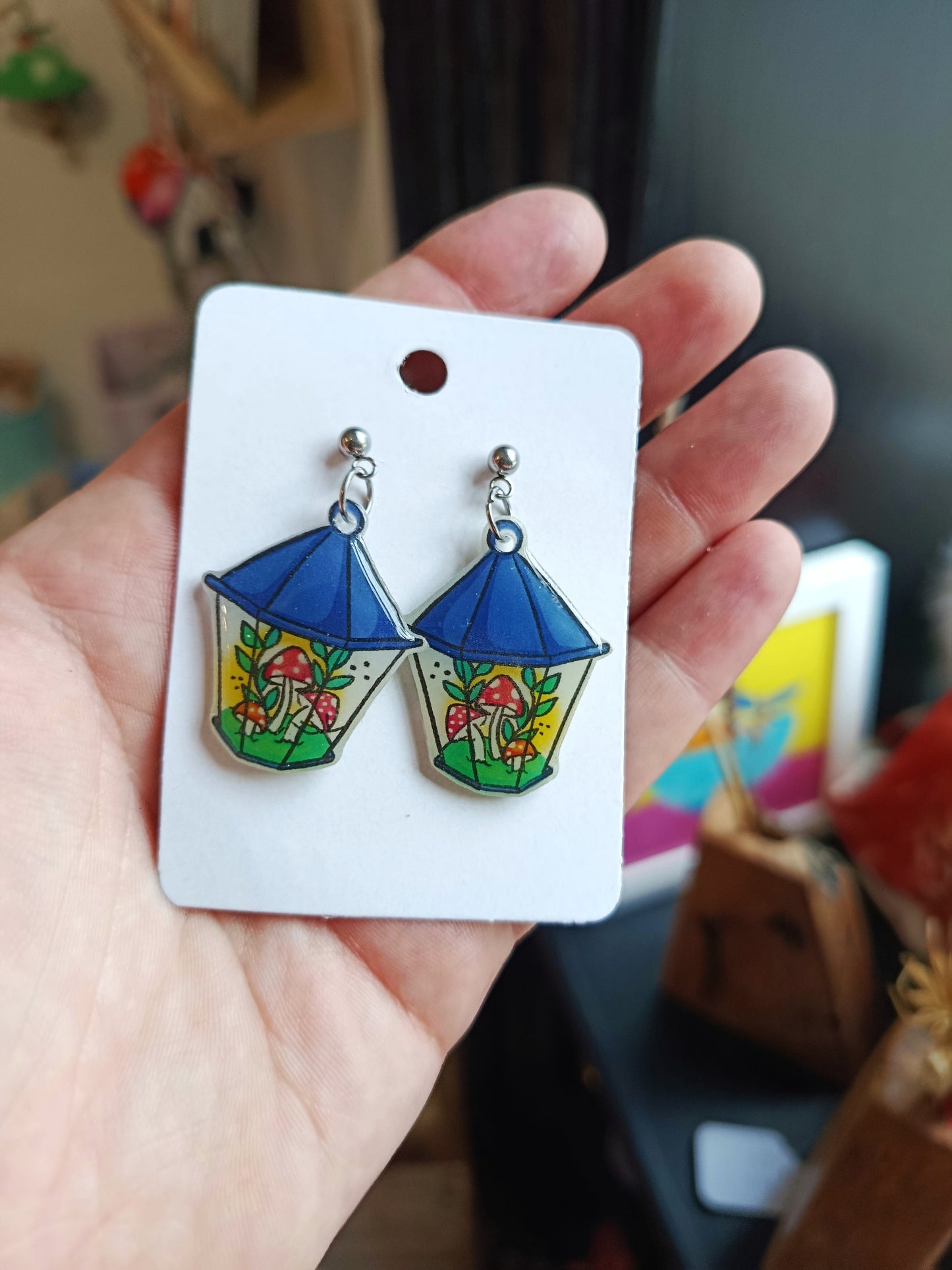 Blue Lantern Earrings FLPL2