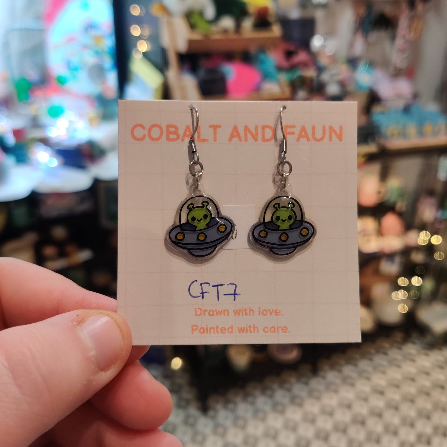 Cobalt and Faun Earrings