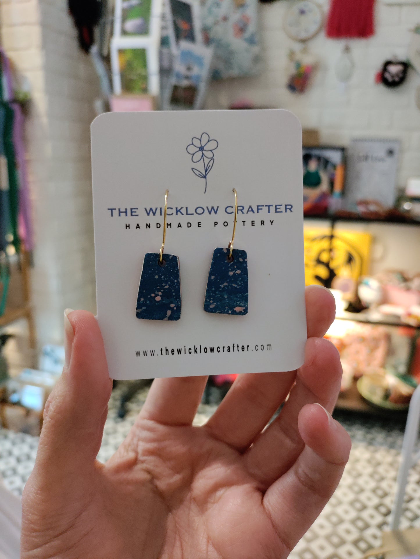 Hoop style ceramic earrings