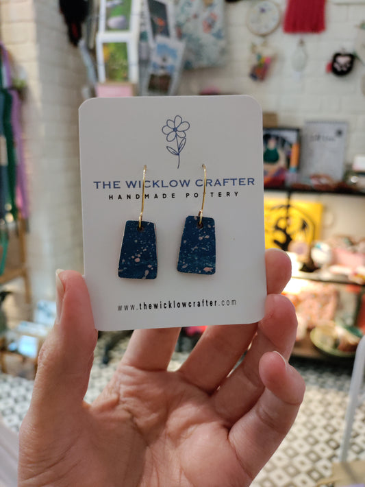Hoop style ceramic earrings