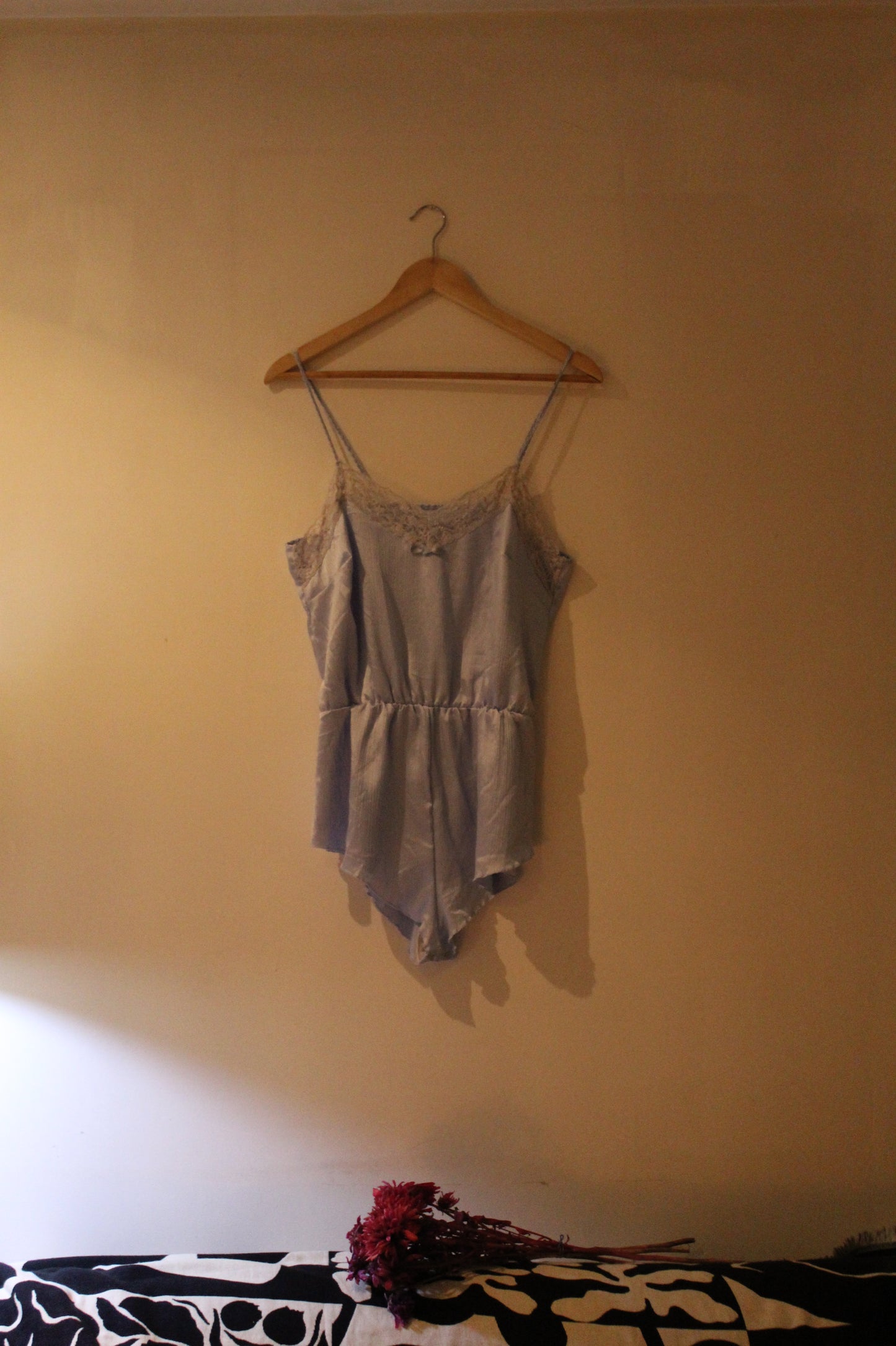 Light blue bodysuit with braided straps