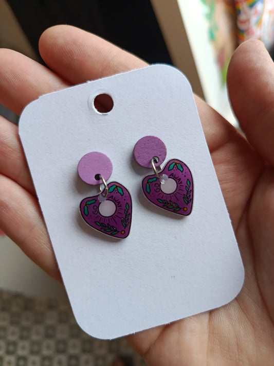 Go away planchette earrings