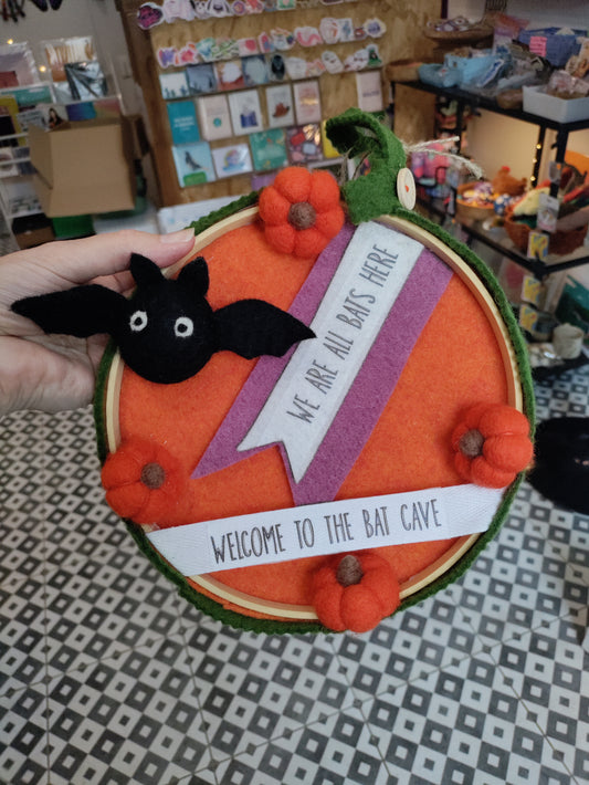 Bats felted wreath