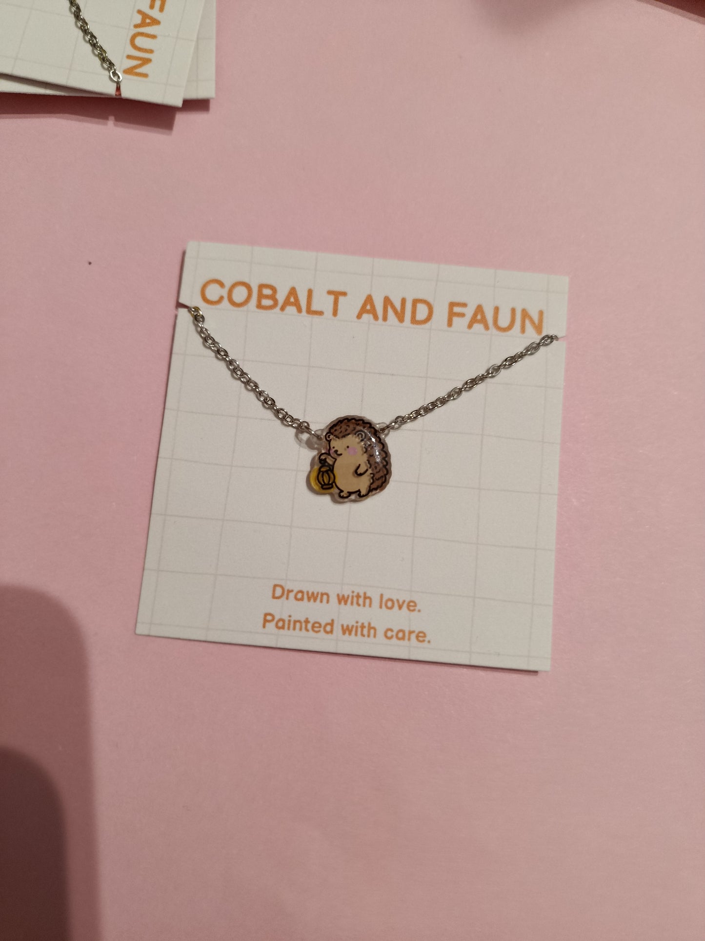 Cobalt and Faun Necklaces