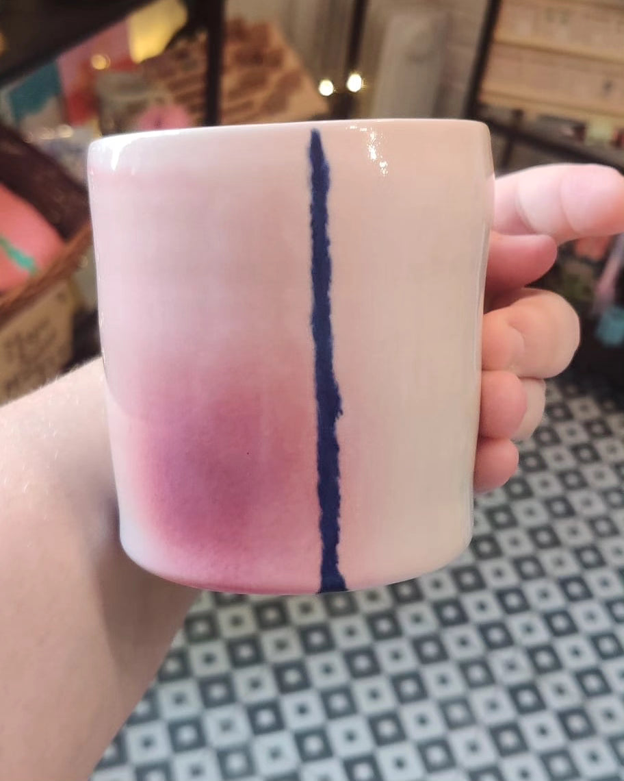 Pink ceramic mugs