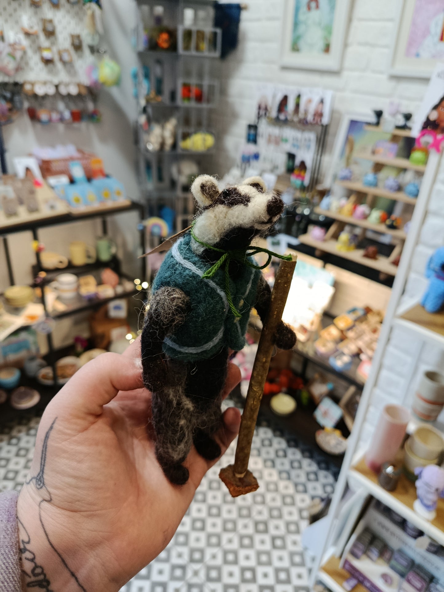Bramble and Moss Felted Sculptures