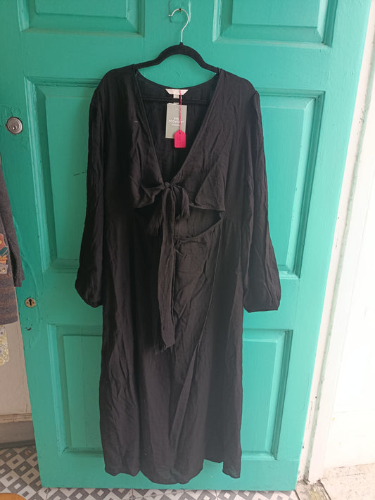 H&M Black Wrap Detail Dress