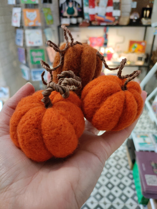 Felted pumpkins