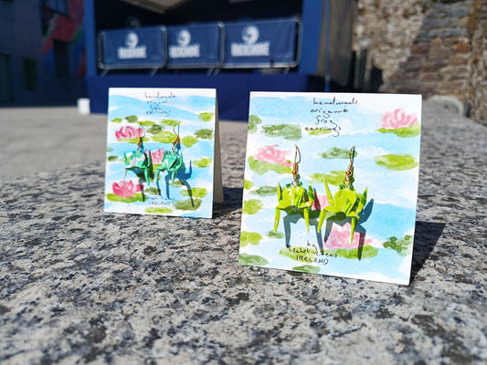 Isabel Lucas Origami Frog Earrings