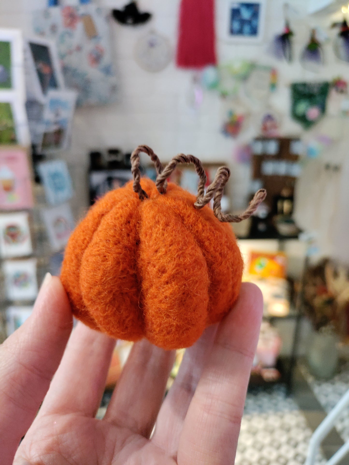 Felted pumpkins
