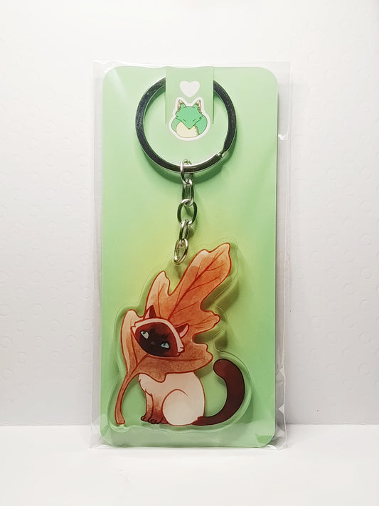 Leaf Cat Keychain