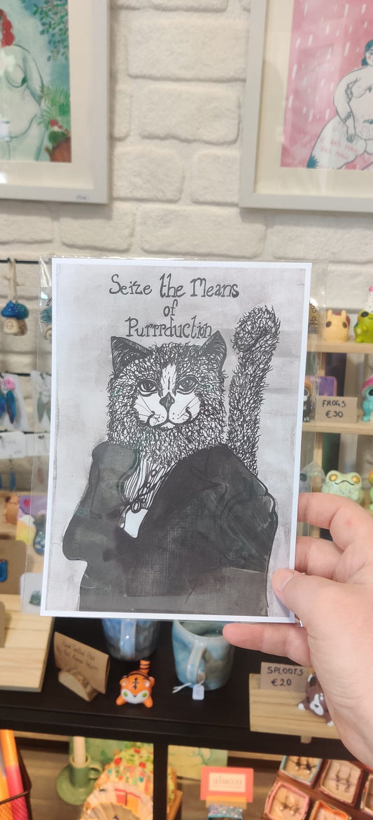 Seize the Purrrduction Art Print