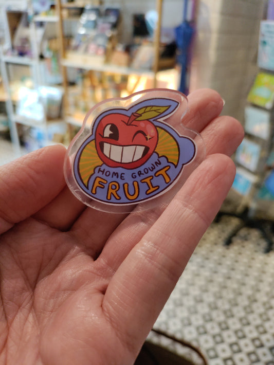 Home grown fruit pin