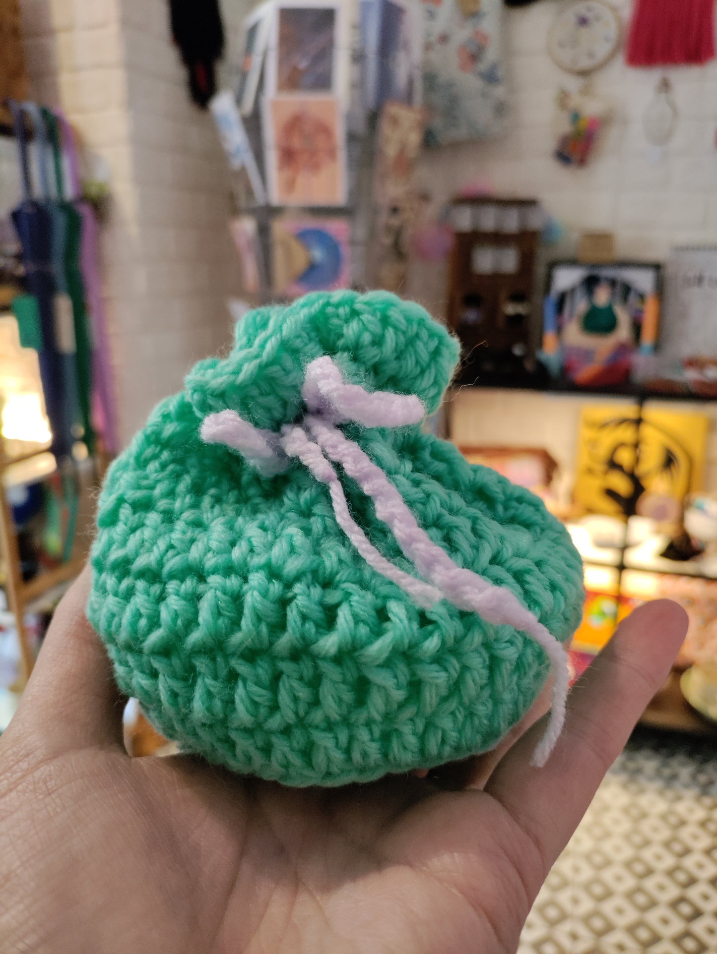 Crochet dice bags