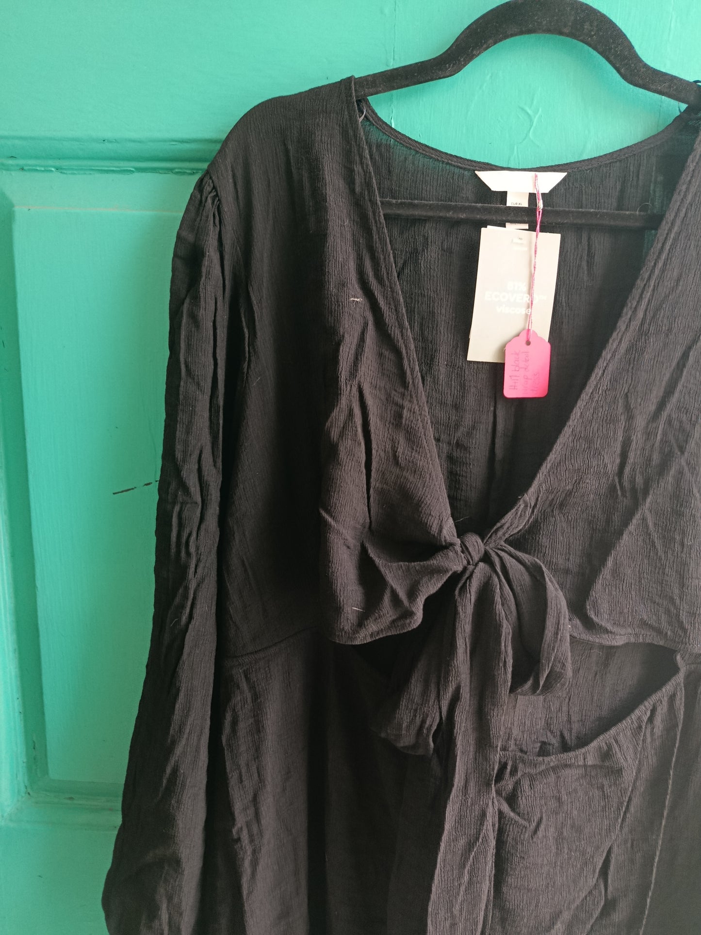 H&M Black Wrap Detail Dress