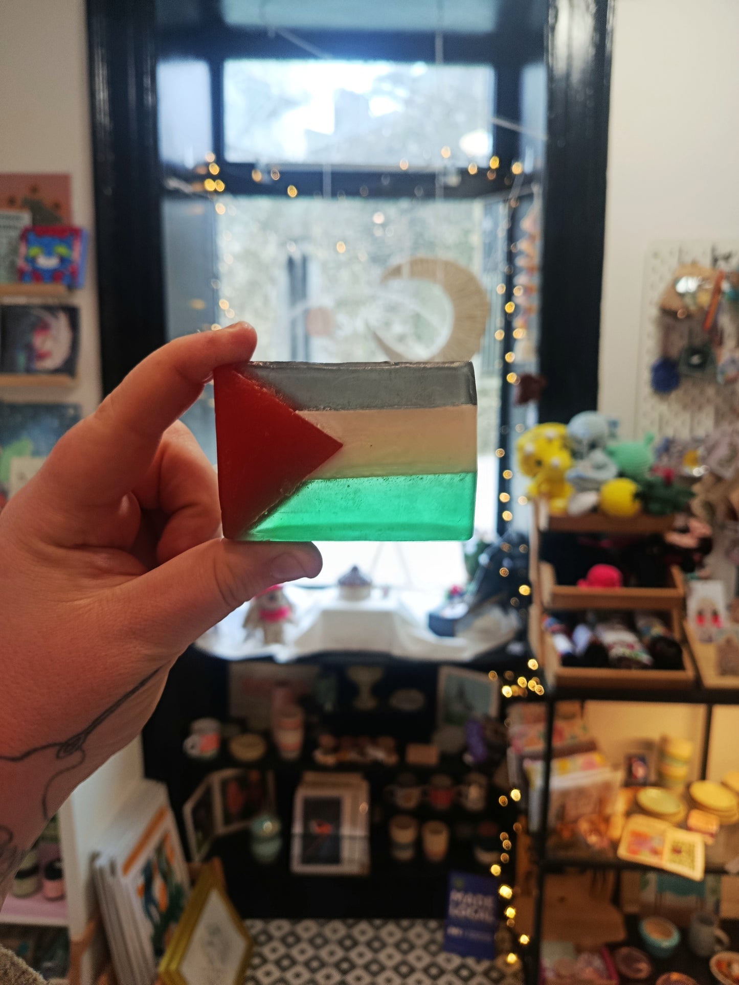 Palestinian Flag Soap