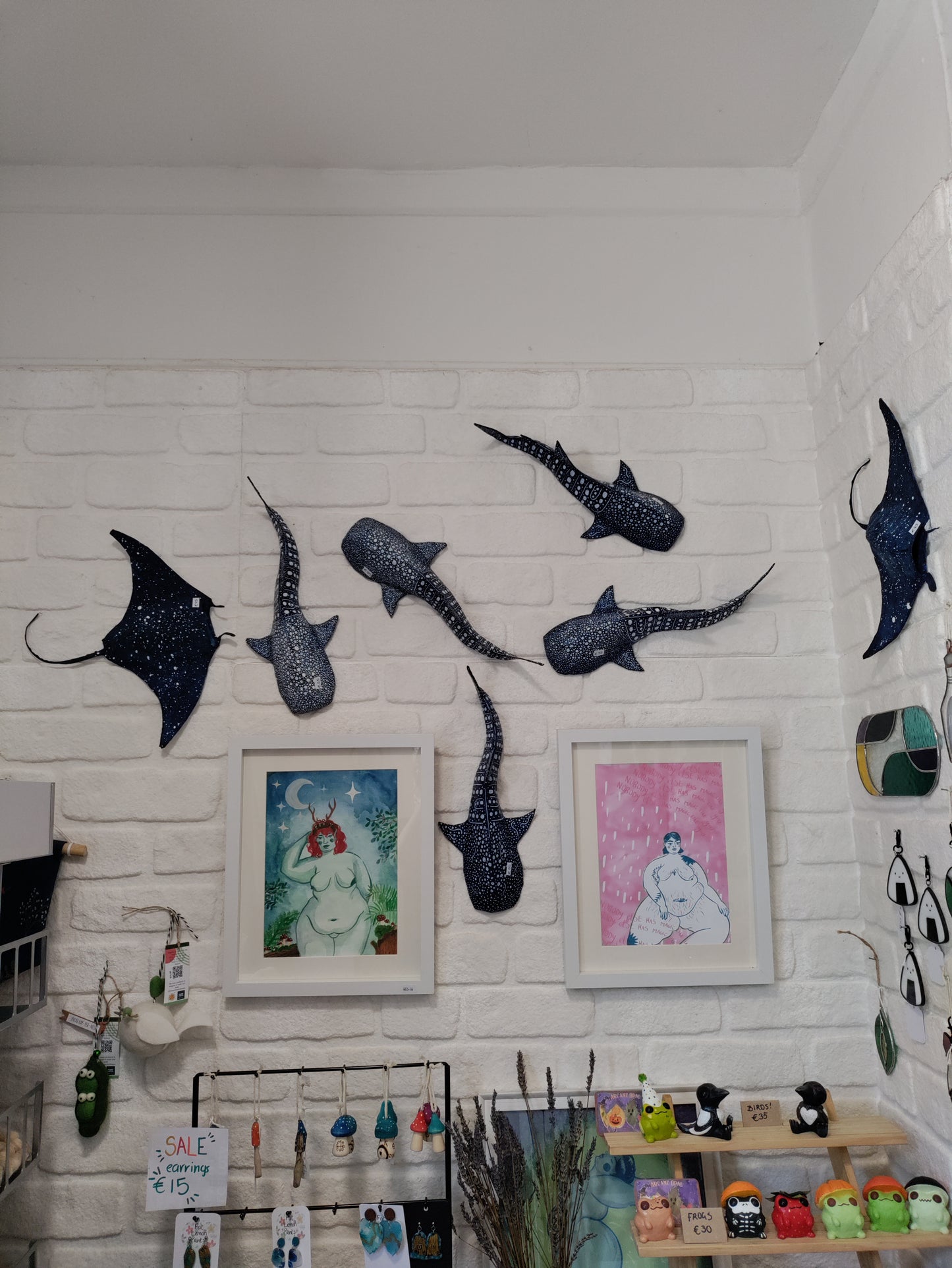 Paper mache sea animals
