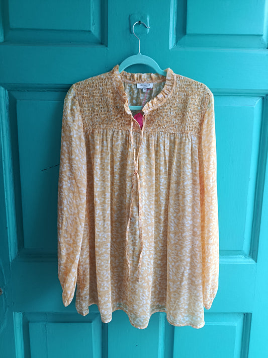 JD Williams yellow sheer top