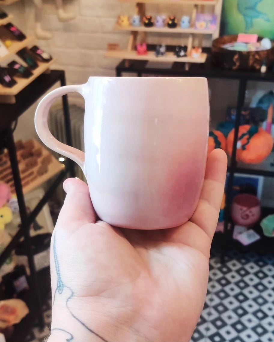 Pink ceramic mugs