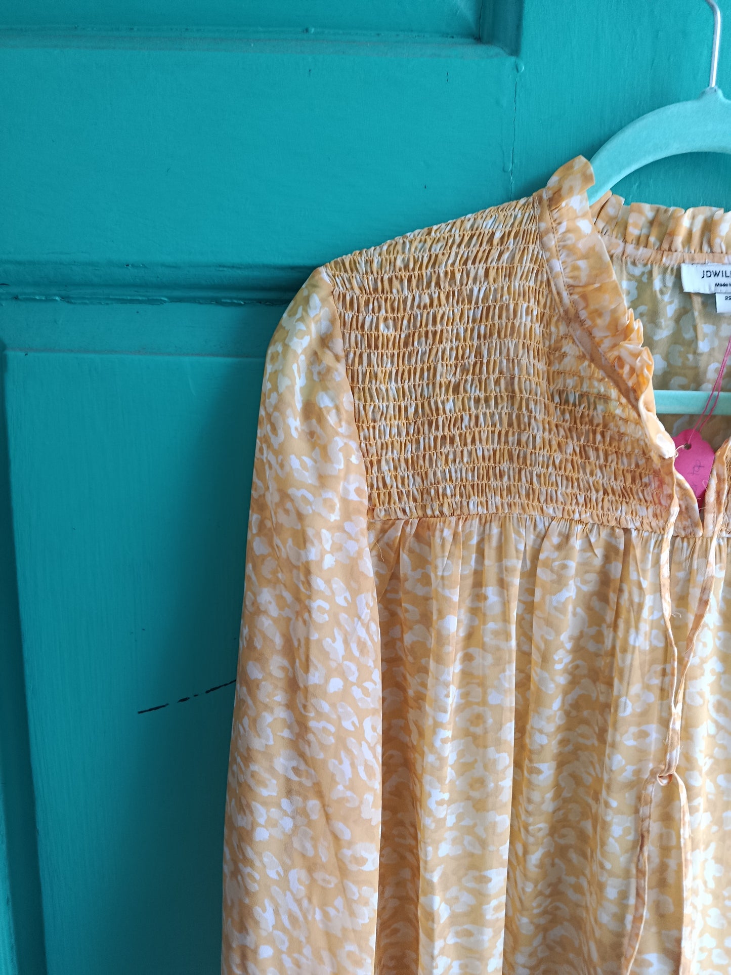 JD Williams yellow sheer top