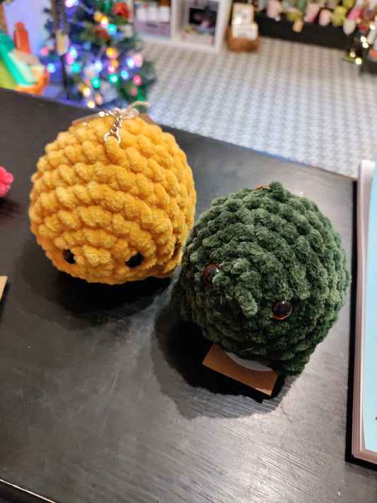 Hand crochet blob keyring