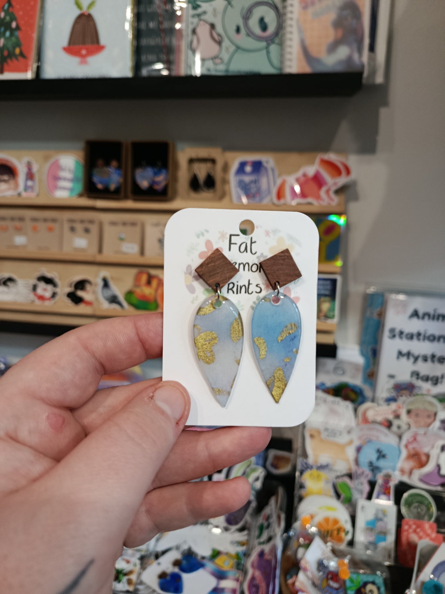 Blue and Gold Teardrops