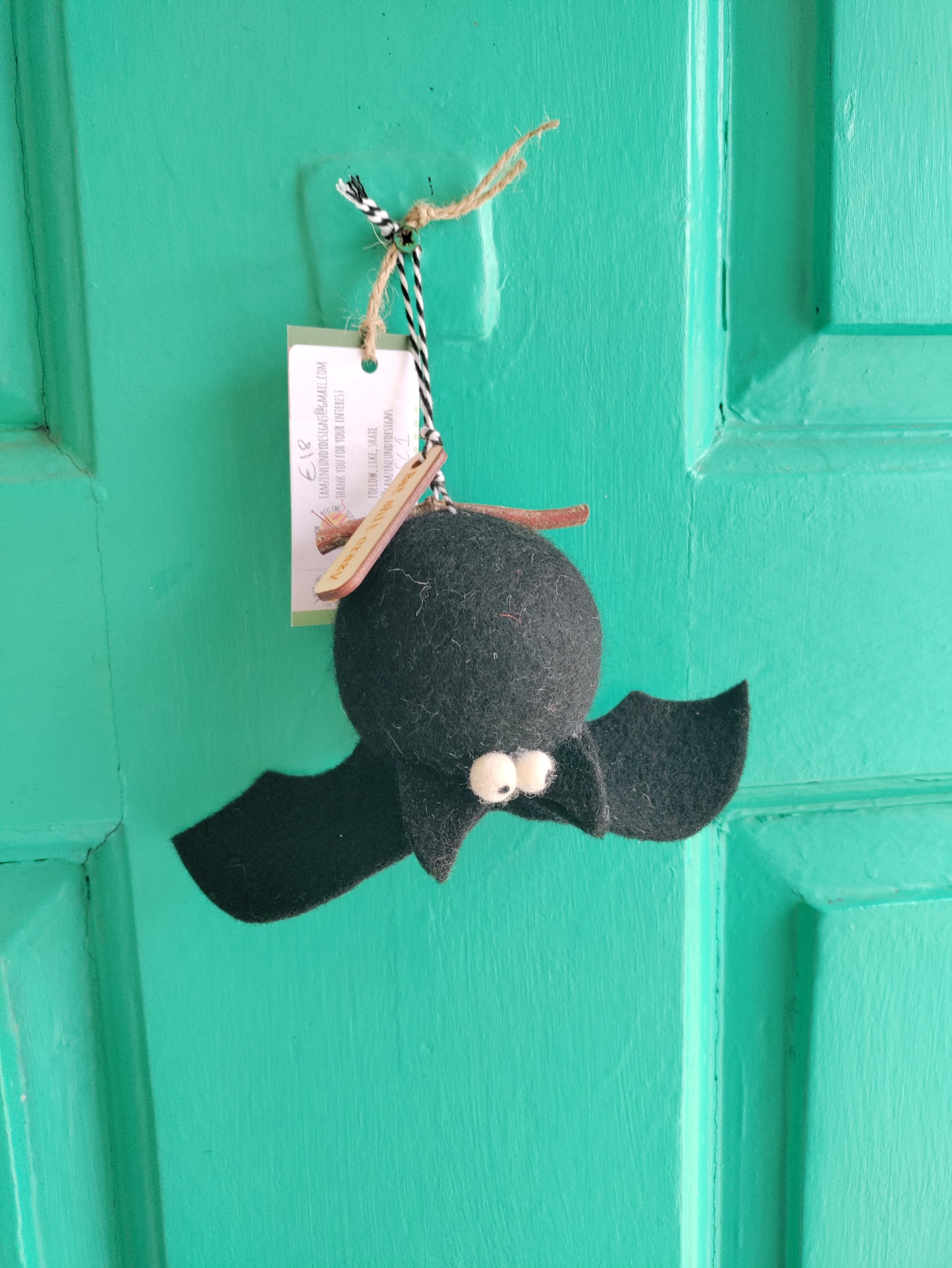 Handmade Needle Felt Bat Decorations